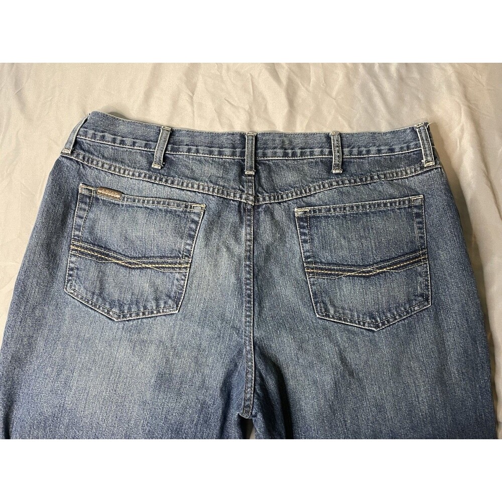 Ariat M2 Legacy Relaxed Boot Cut Jeans Mens 38x34 Medium Wash Denim Whiskered - Picture 5 of 8